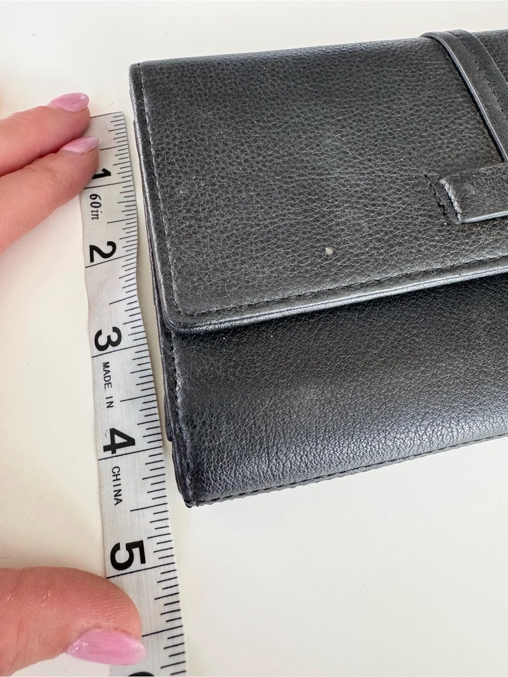 Hammitt Benjamin Wallet Slim Black Pebbled Leather